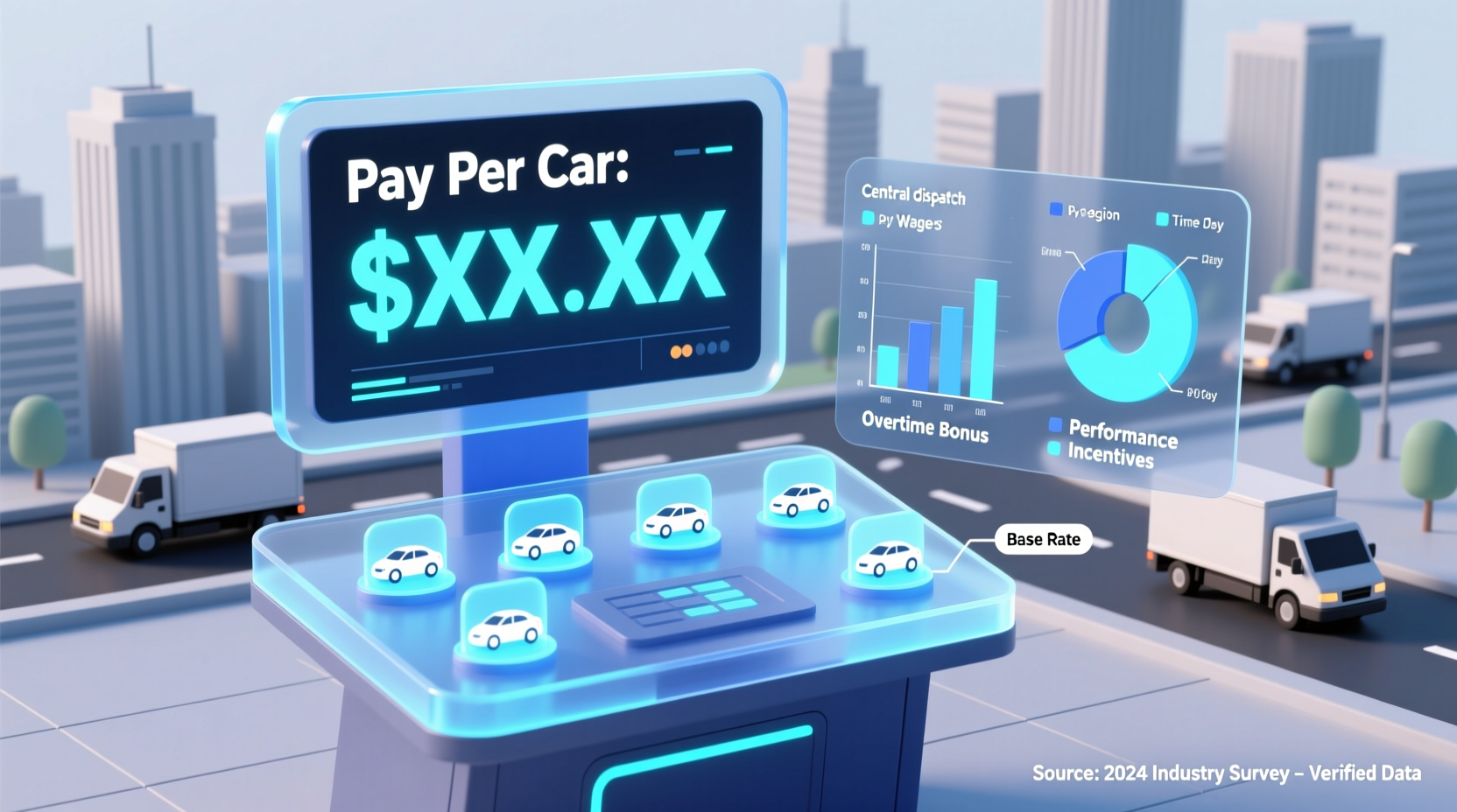 how much does central dispatch pay per car