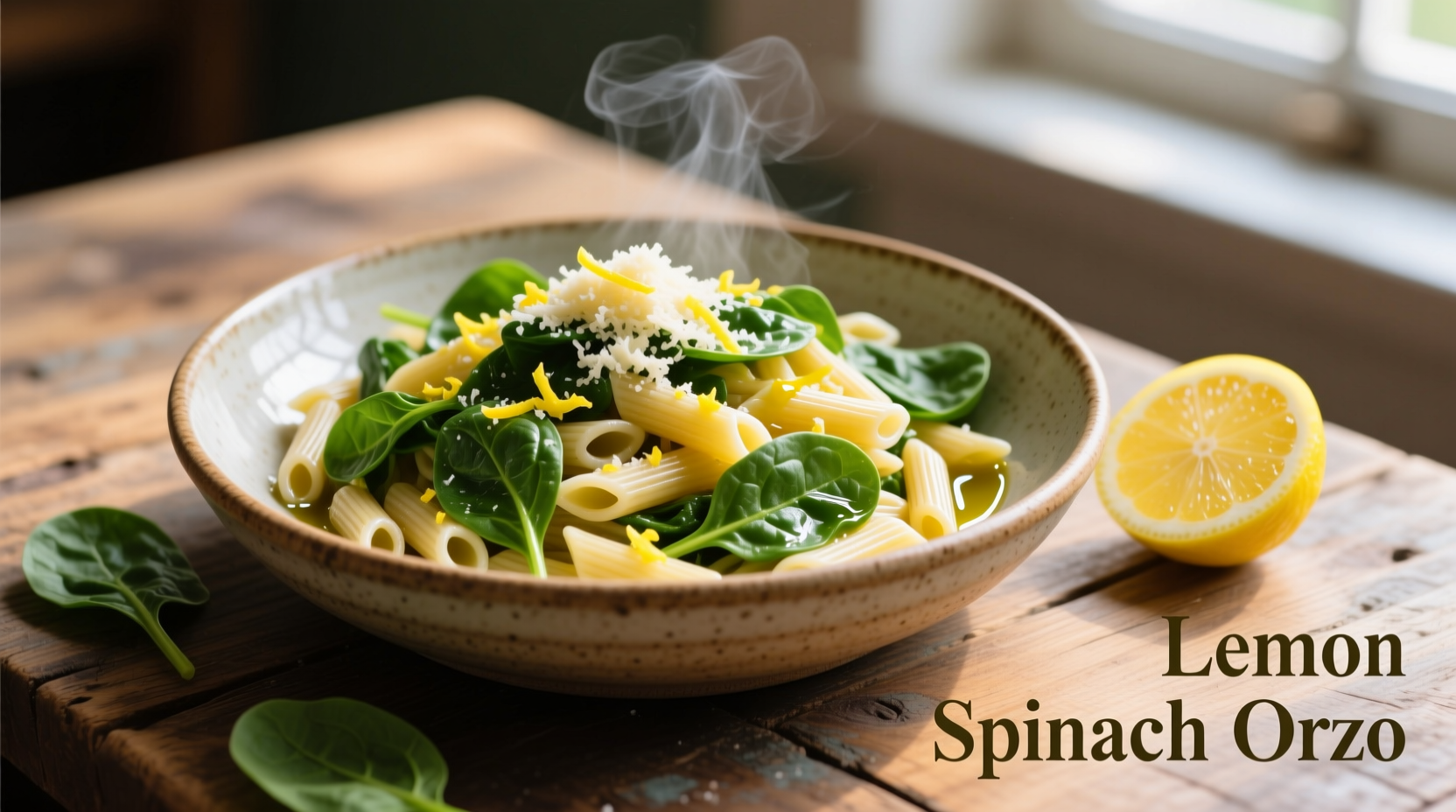 Lemon Spinach Orzo: Quick Mediterranean Pasta Recipe