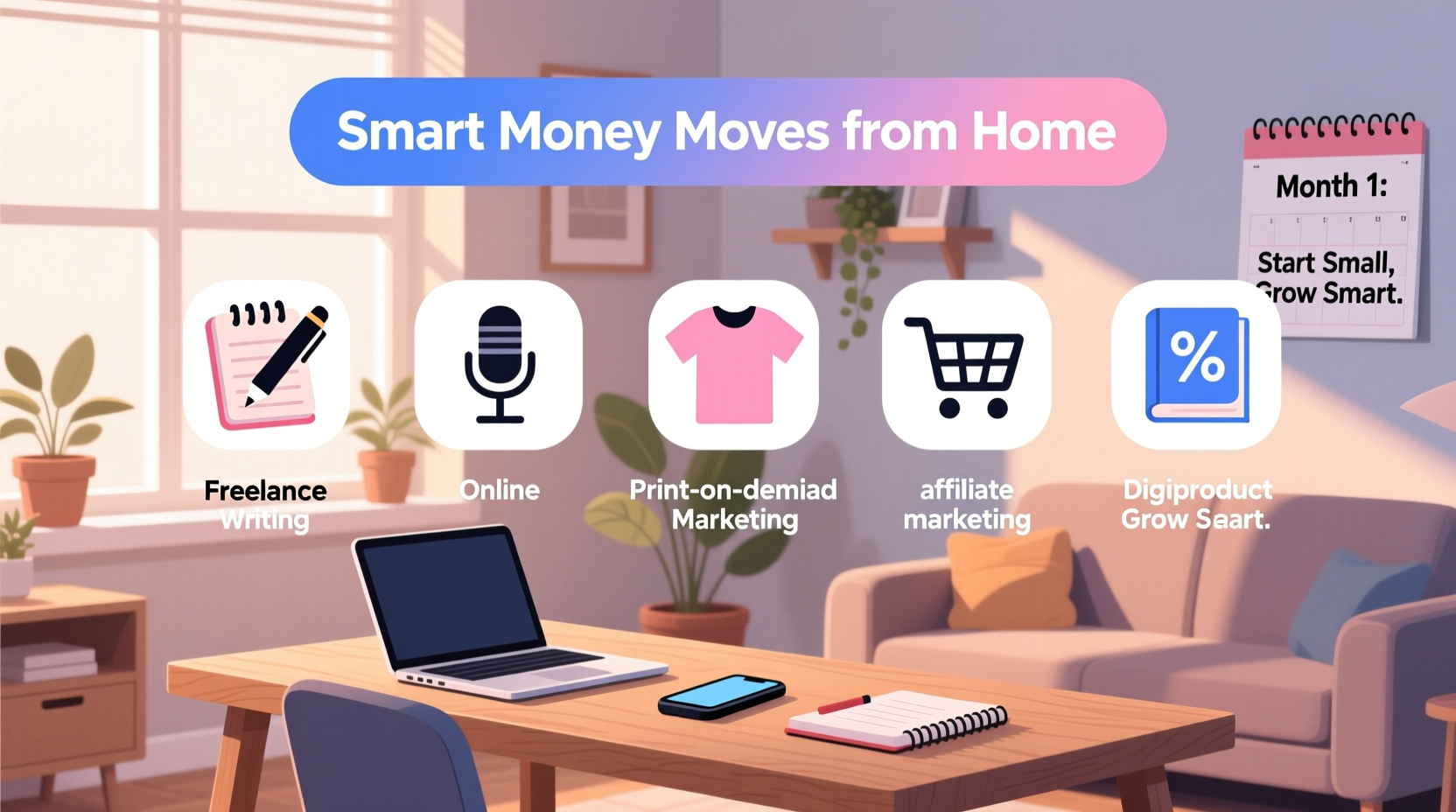 smart strategies to make good money from home with minimal investment