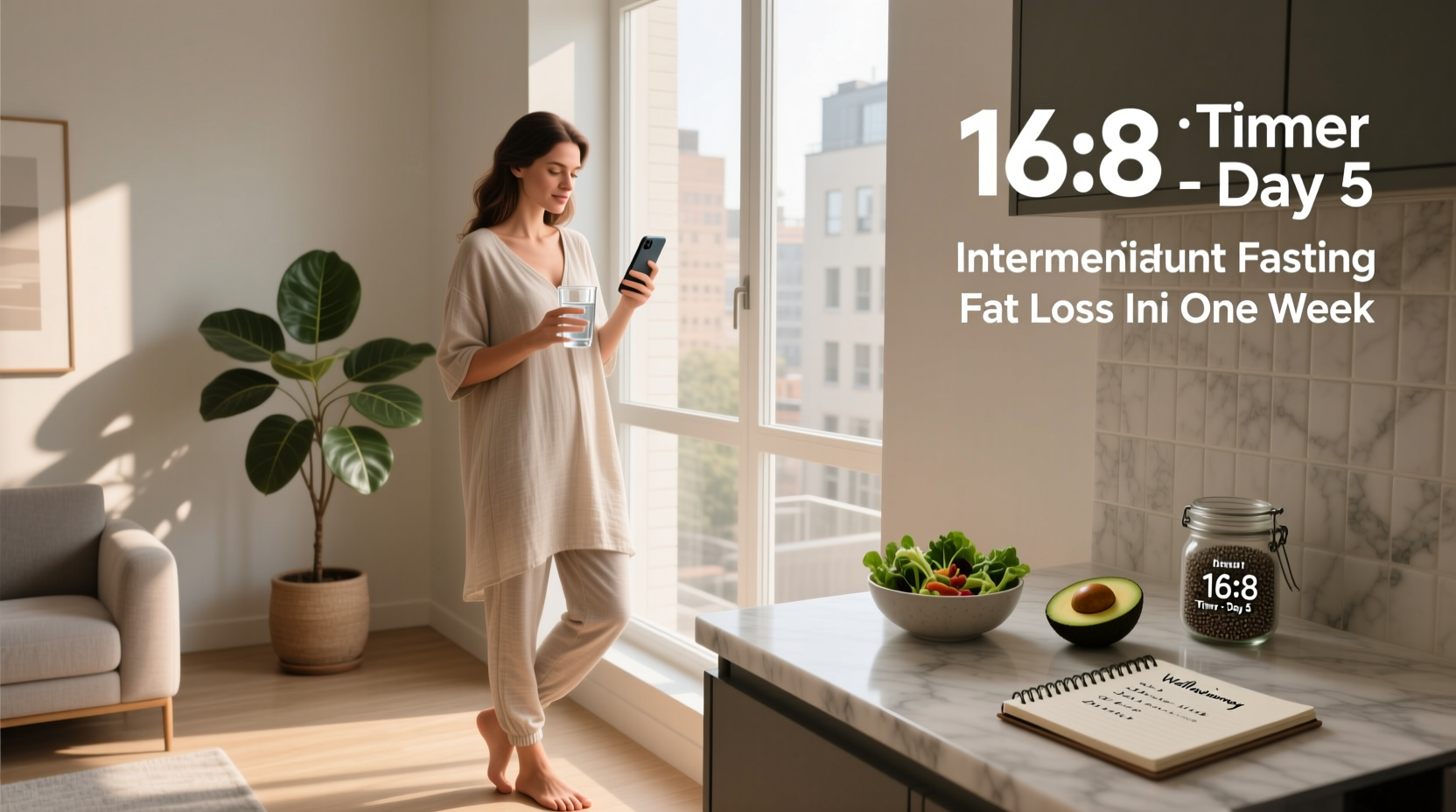 16:8 fasting results in 1 week