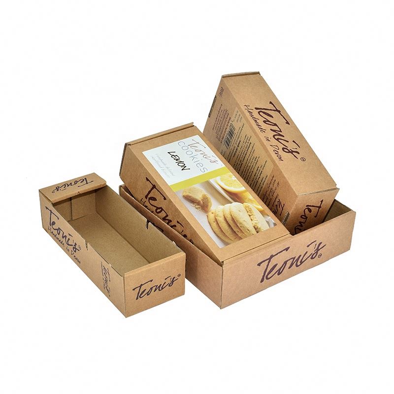 Caixa de embalagem Factory Personalizar logotipo personalizado Caixa de papel Brown Kraft Brown for Food
