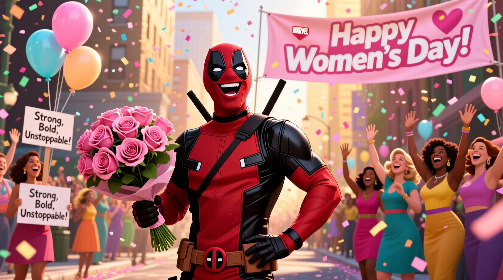 deadpool womens day scene