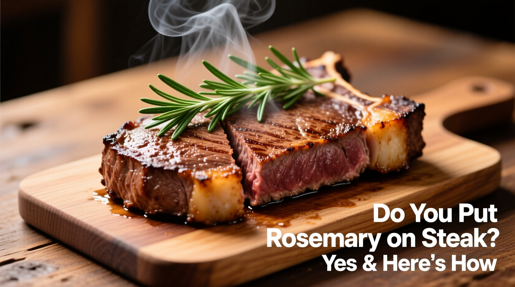 do you put rosemary on steak