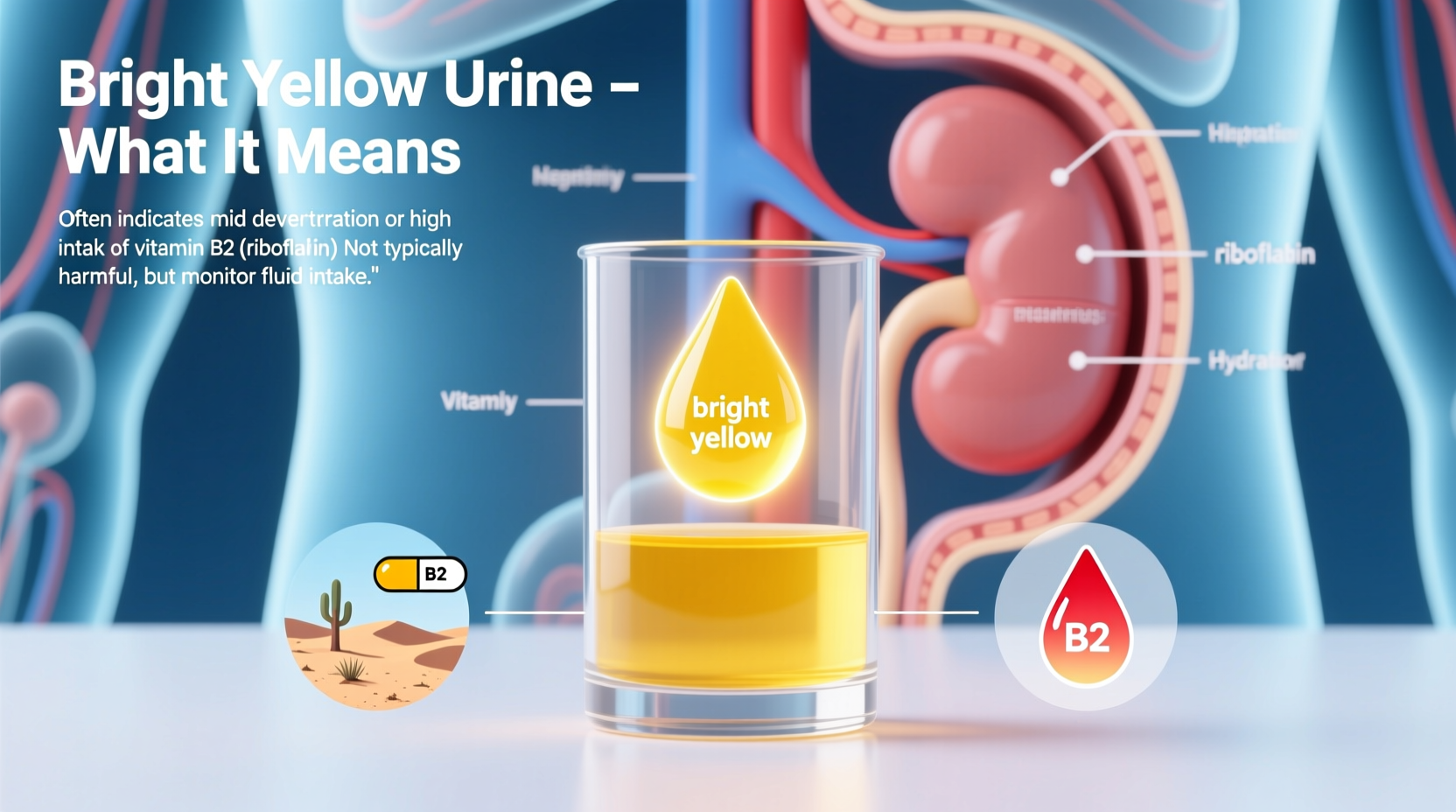 why is my urine bright yellow causes what it means 2