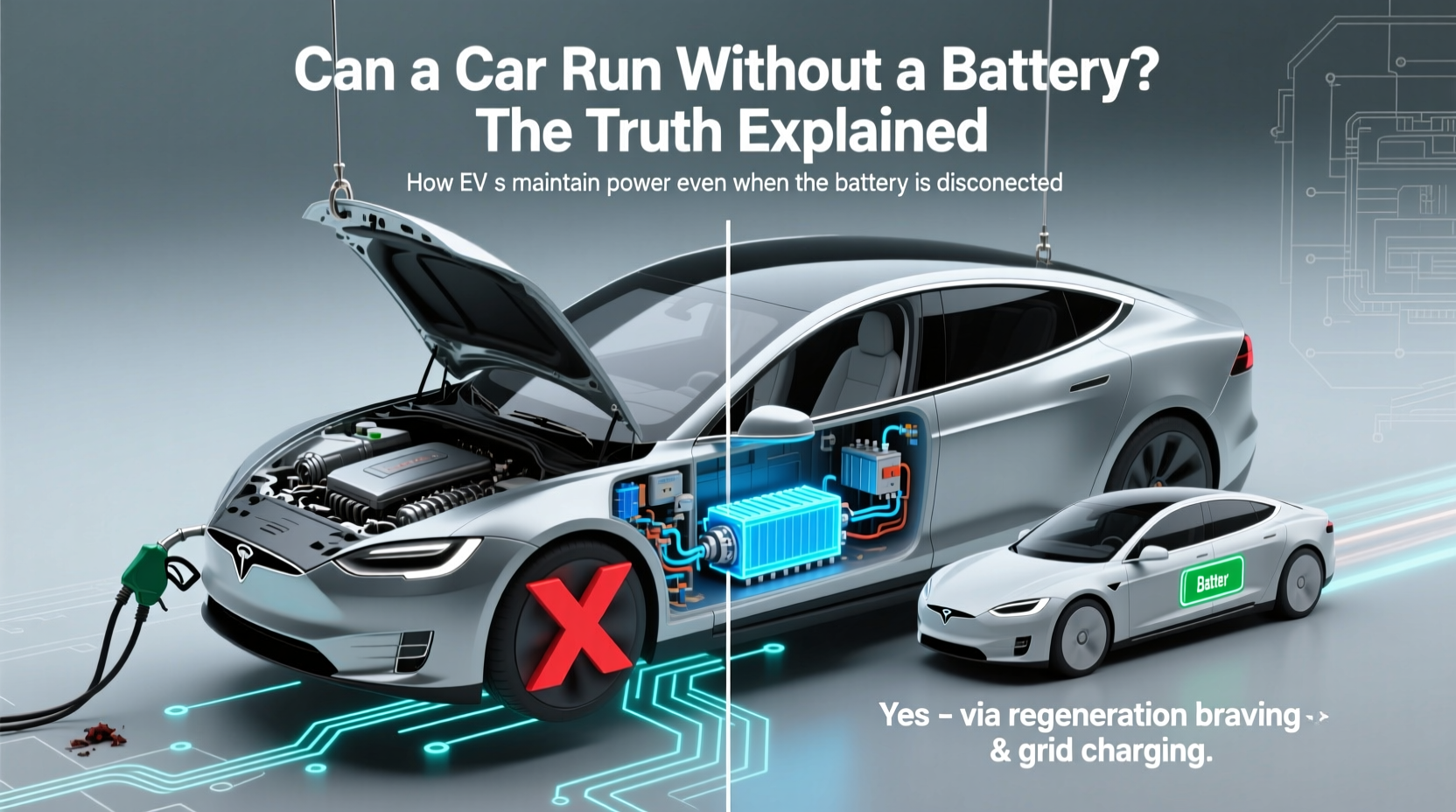 can a car run without battery
