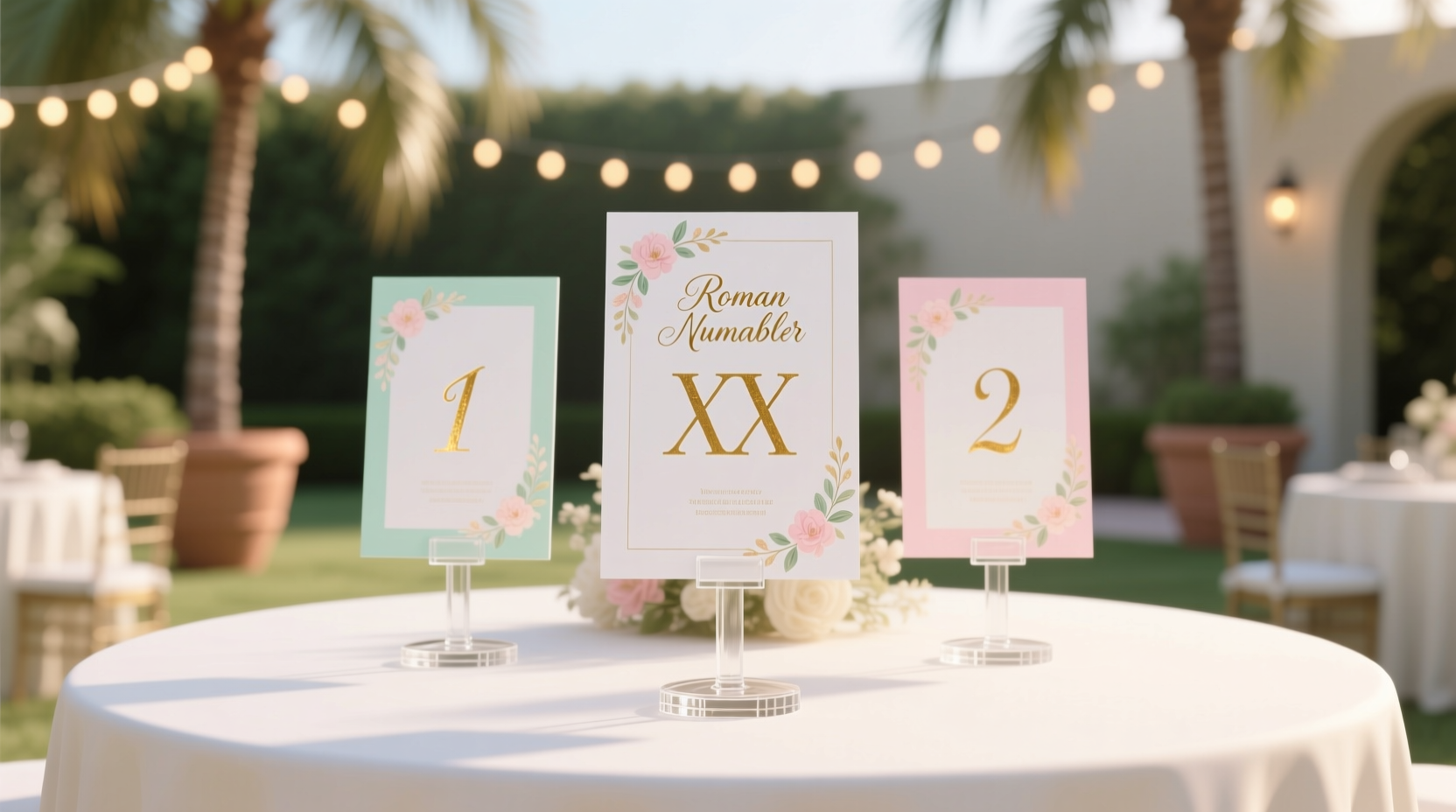 how to number tables for wedding