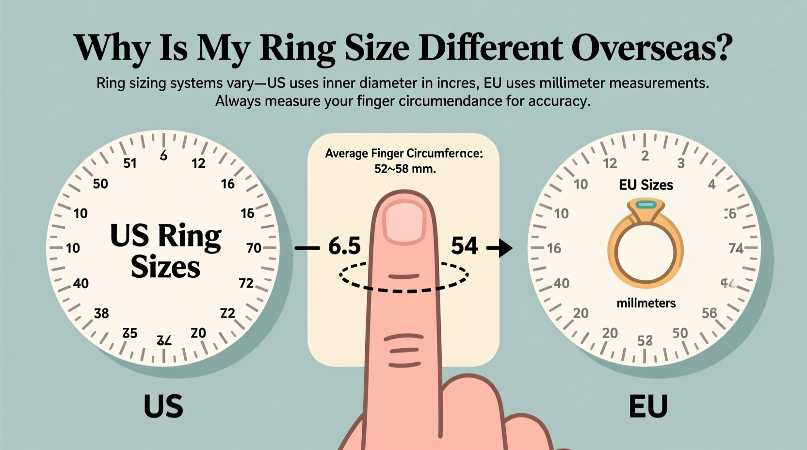european vs us ring sizes why is my finger a different size overseas