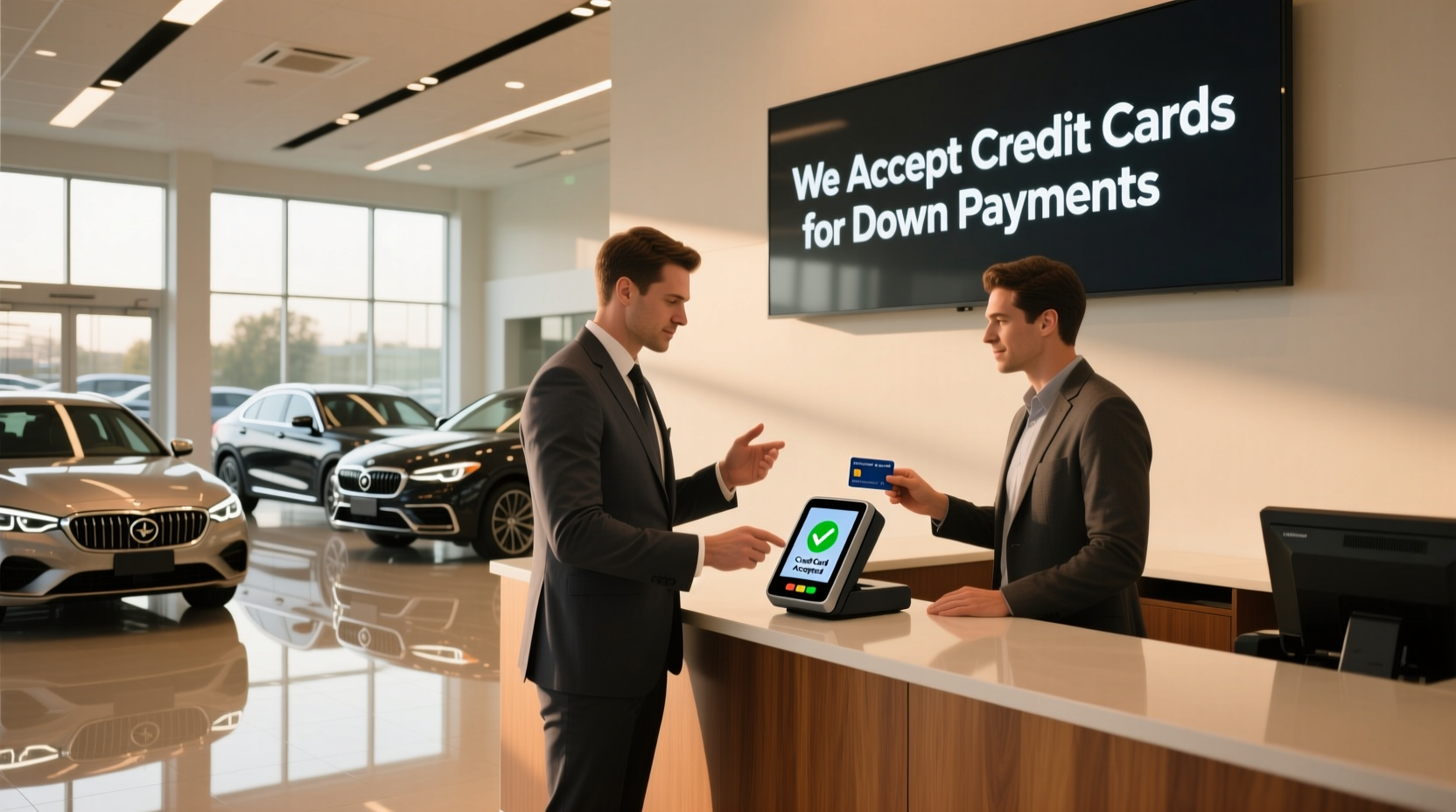 do car dealerships accept credit cards for down payments