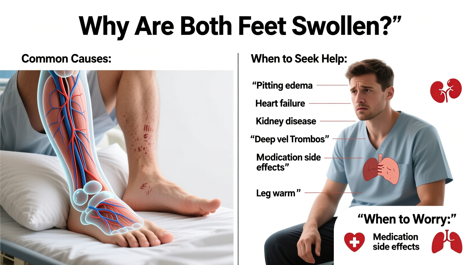 why are both feet swollen common causes and when to worry