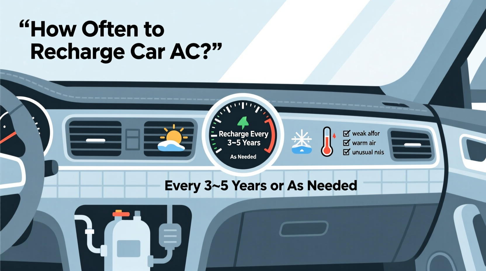 how often recharge air conditioner car