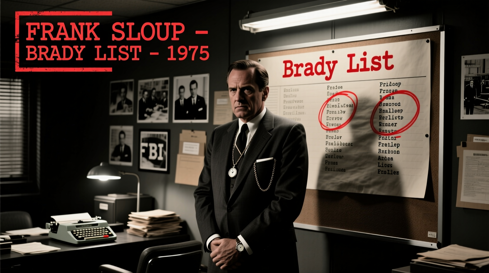 frank sloup and the brady list why was he on it