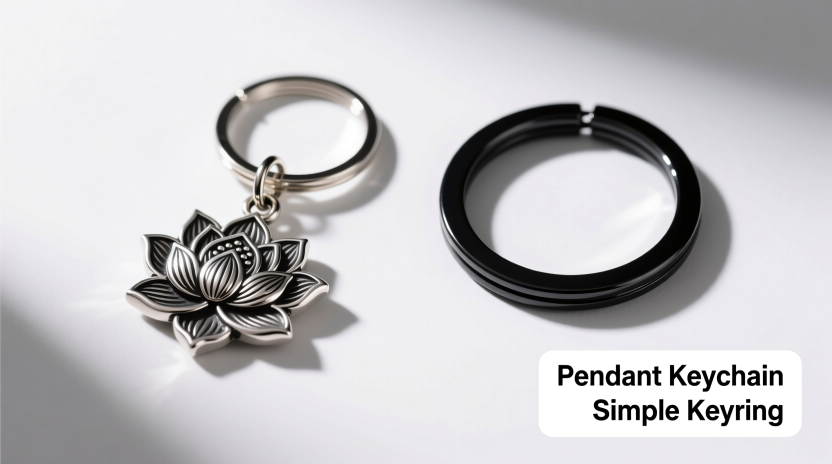 keychains with pendants vs simple keyrings are they actually that different or just the same thing