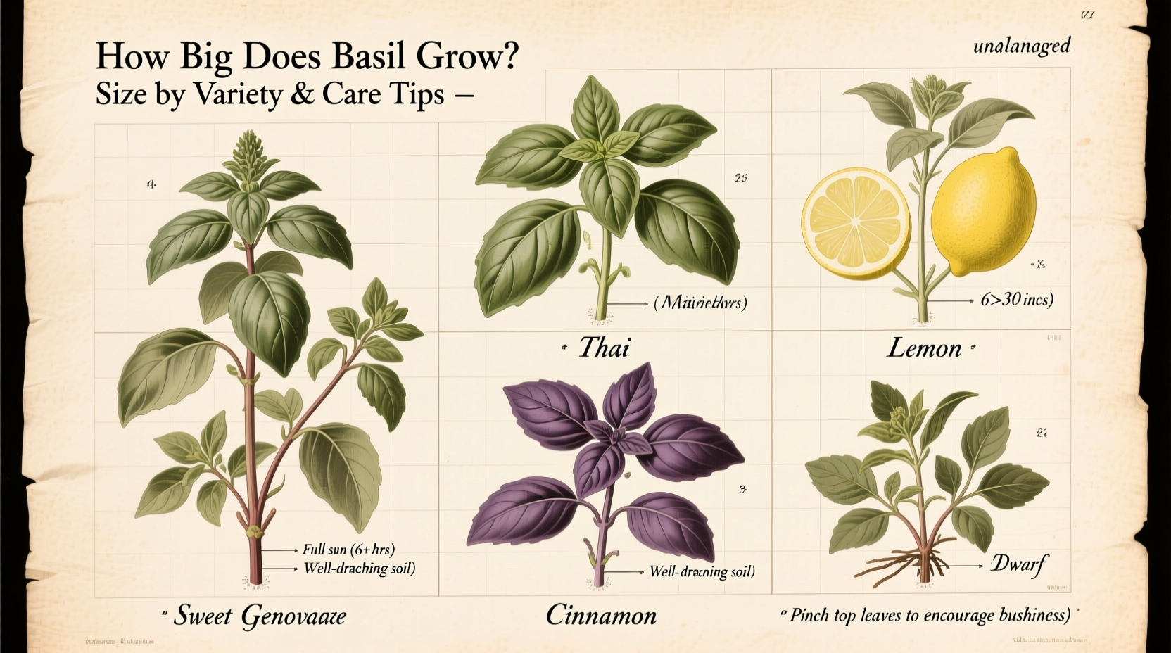 how big does basil grow