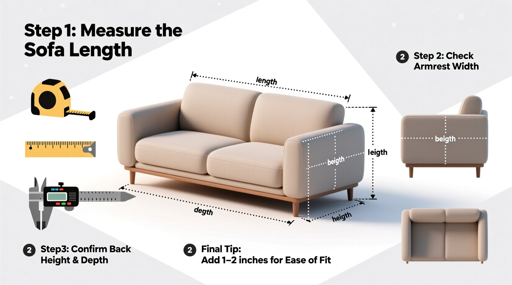 the complete guide to measuring your sofa for a perfect universal cover fit