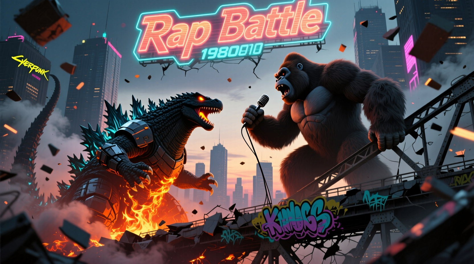godzilla vs king kong rap battle who actually won lyrically