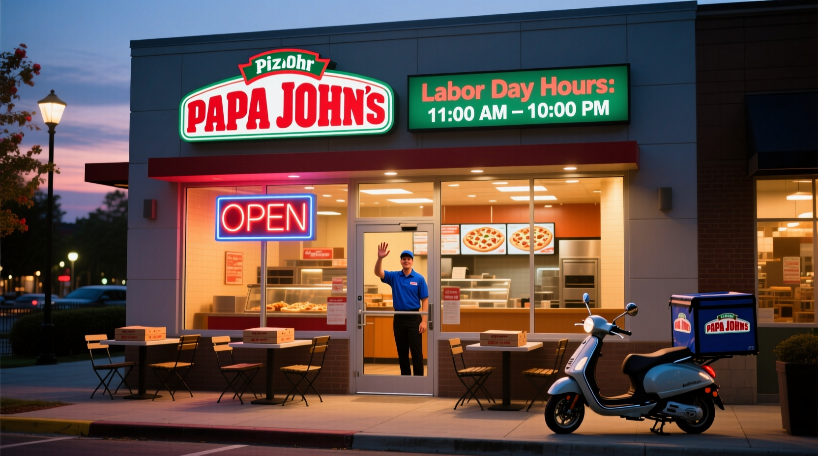 is papa johns open on labor day