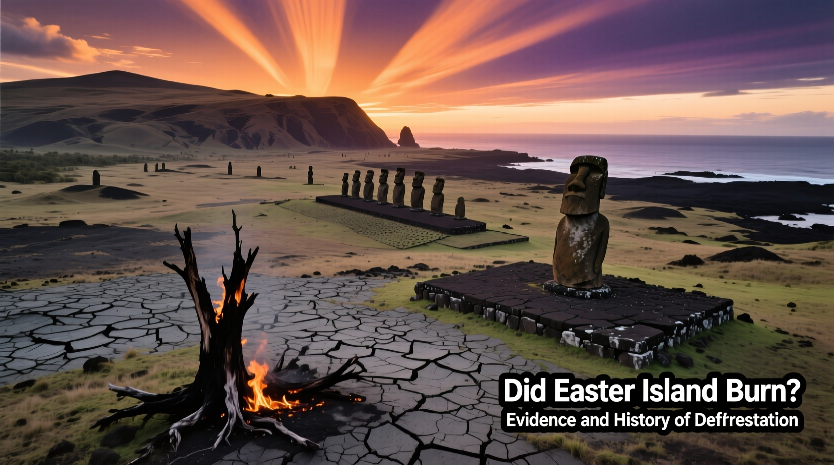 did easter island burned