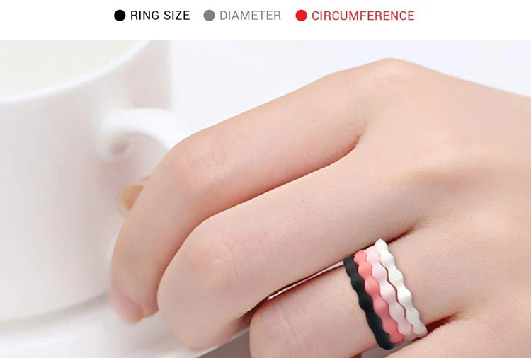 Alianças de casamento de Logo Custom Silicone Rubber Finger da categoria médica para homens