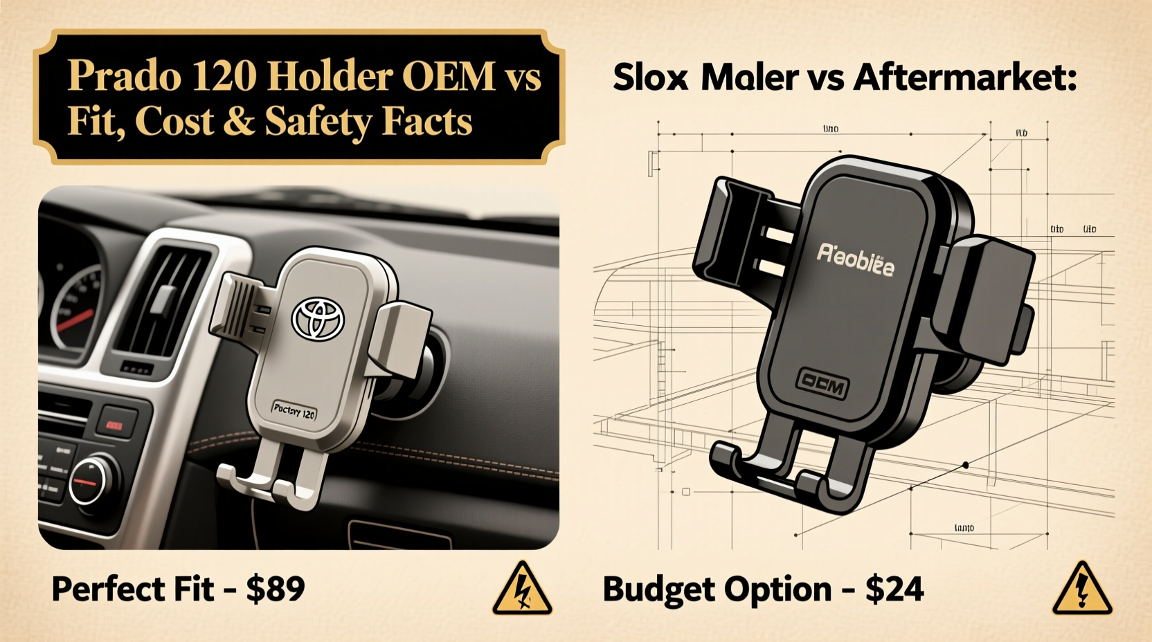 prado 120 holder oem vs aftermarket