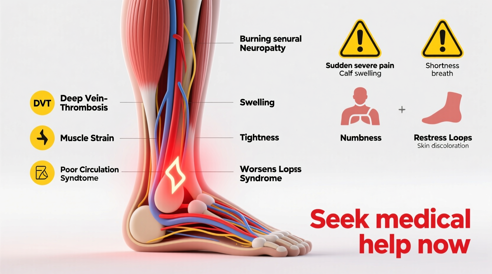 why are my legs throbbing causes symptoms when to worry