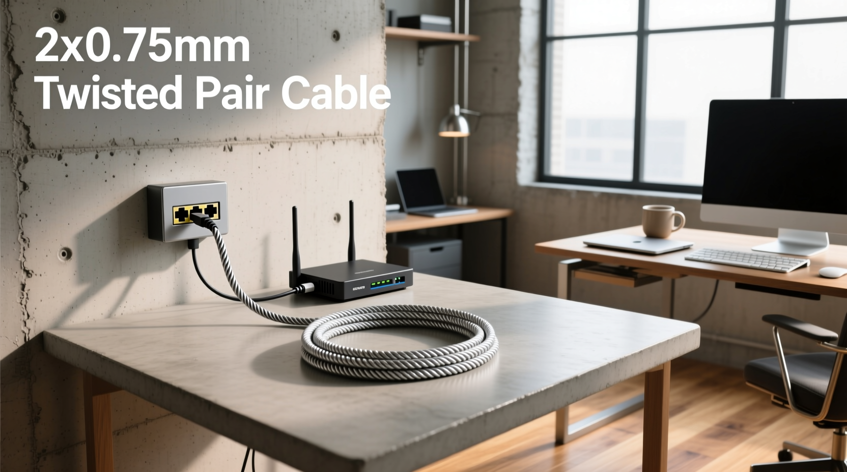 2x0.75mm twisted pair cable guide