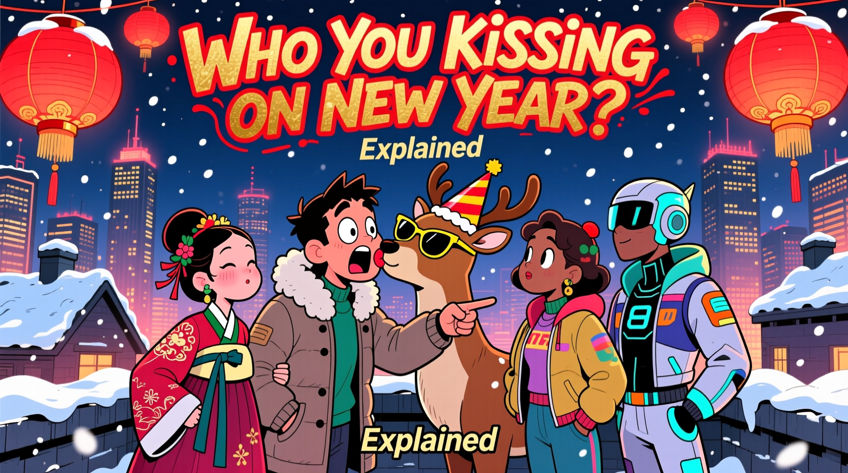 who you kissing on new year meme