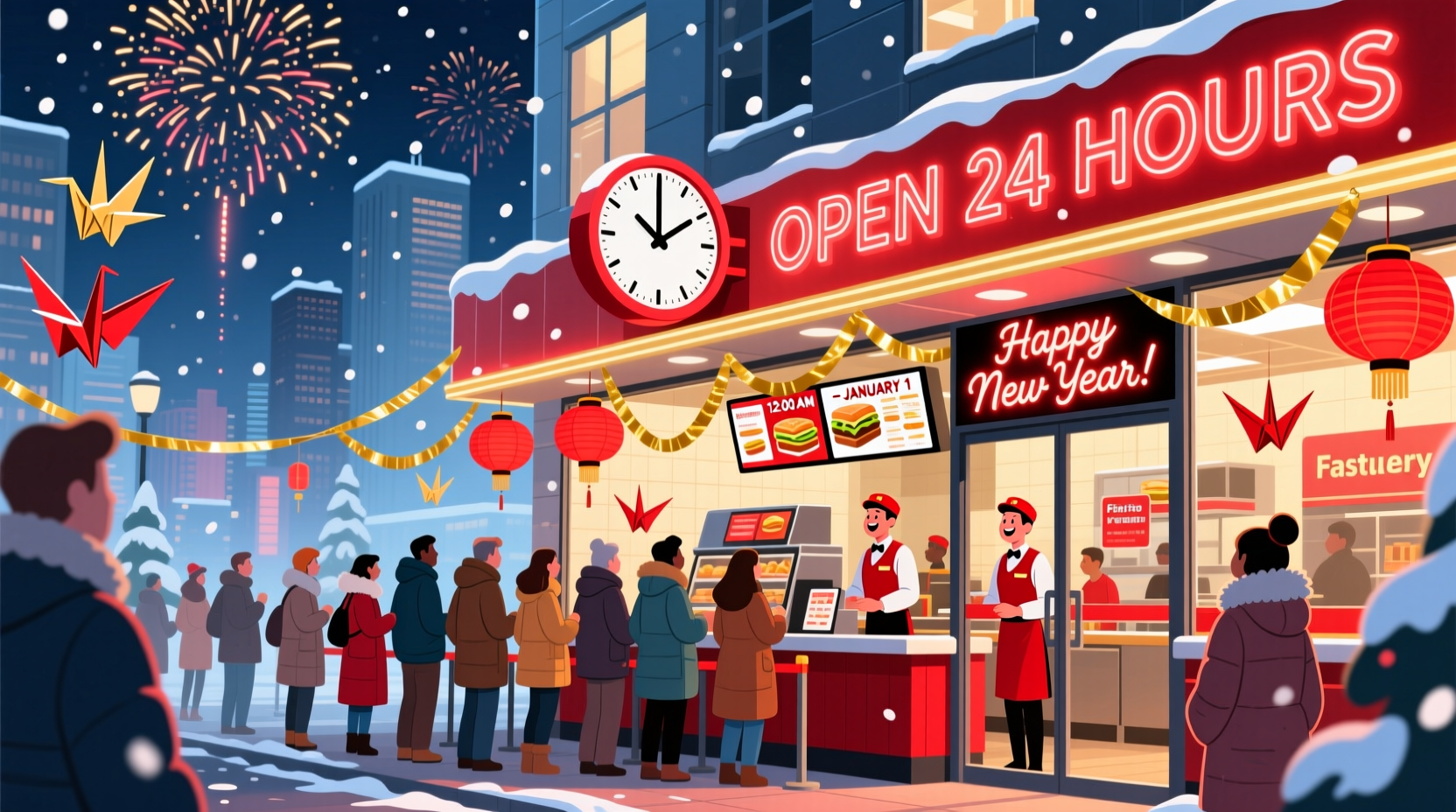 is fast food open on new years day