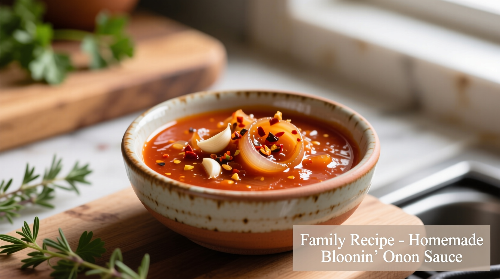 Homemade bloomin onion sauce in a small bowl