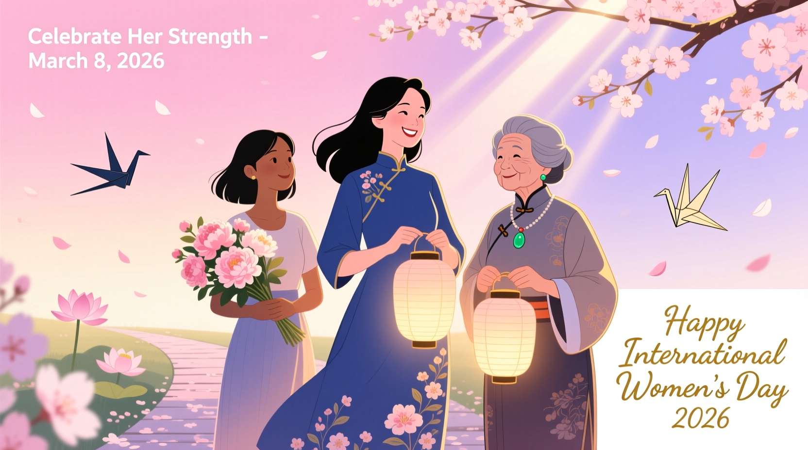 womens day postcard