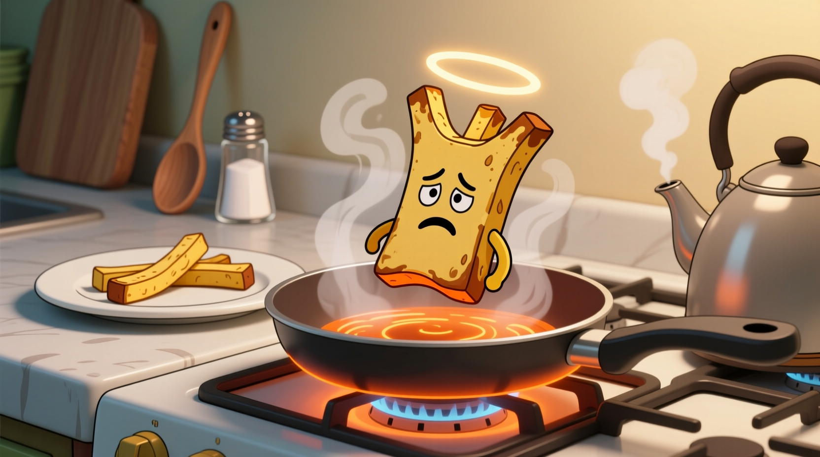 you can reheat your sad limp fries on the stove