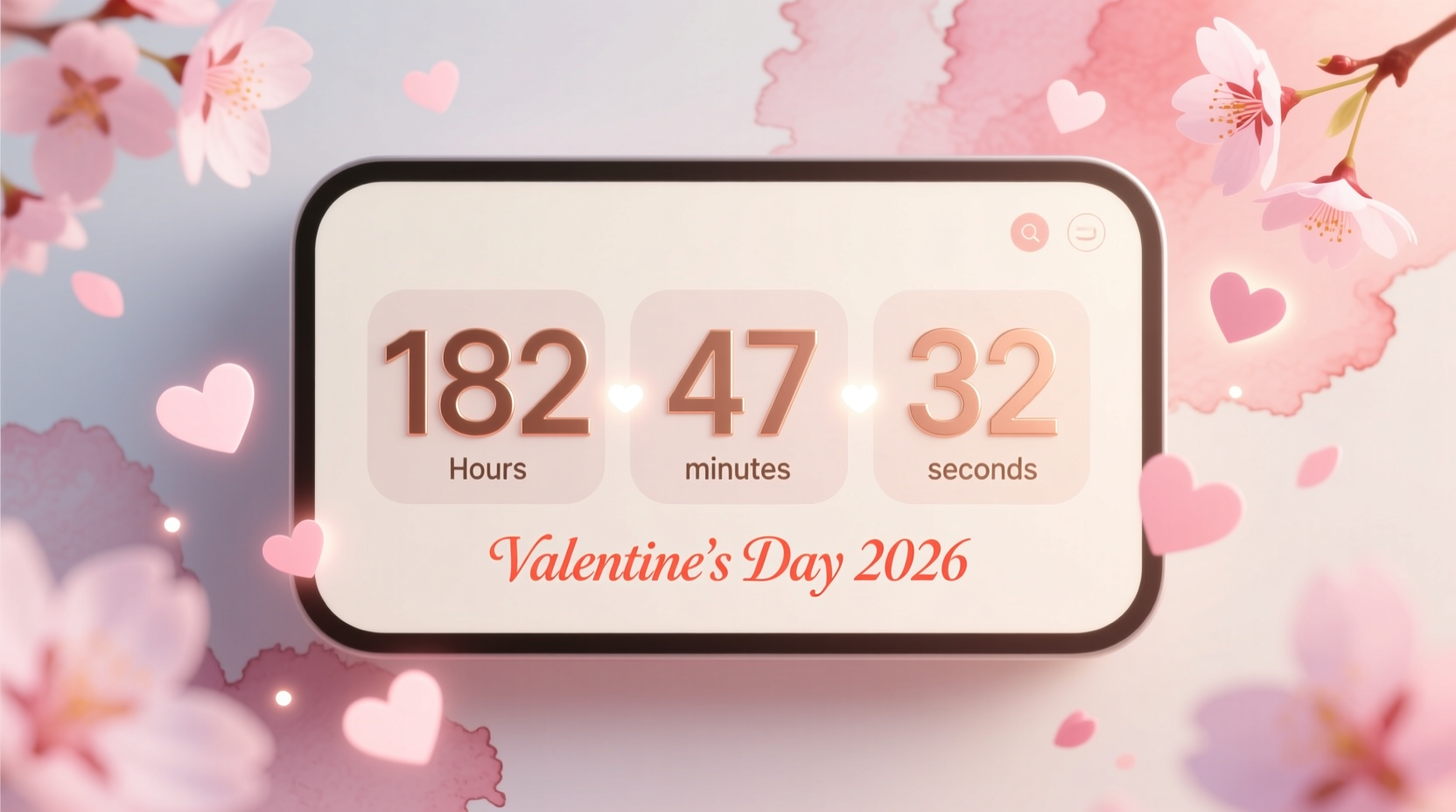 how many hours left till valentines day
