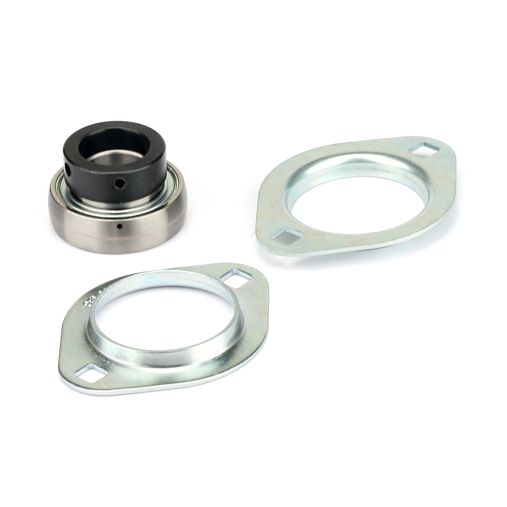 Palier à Flasque Ovale PFL206/PFL62 En Acier Embouti - 2 Trous De Fixation - Pour Roulements à Rotule