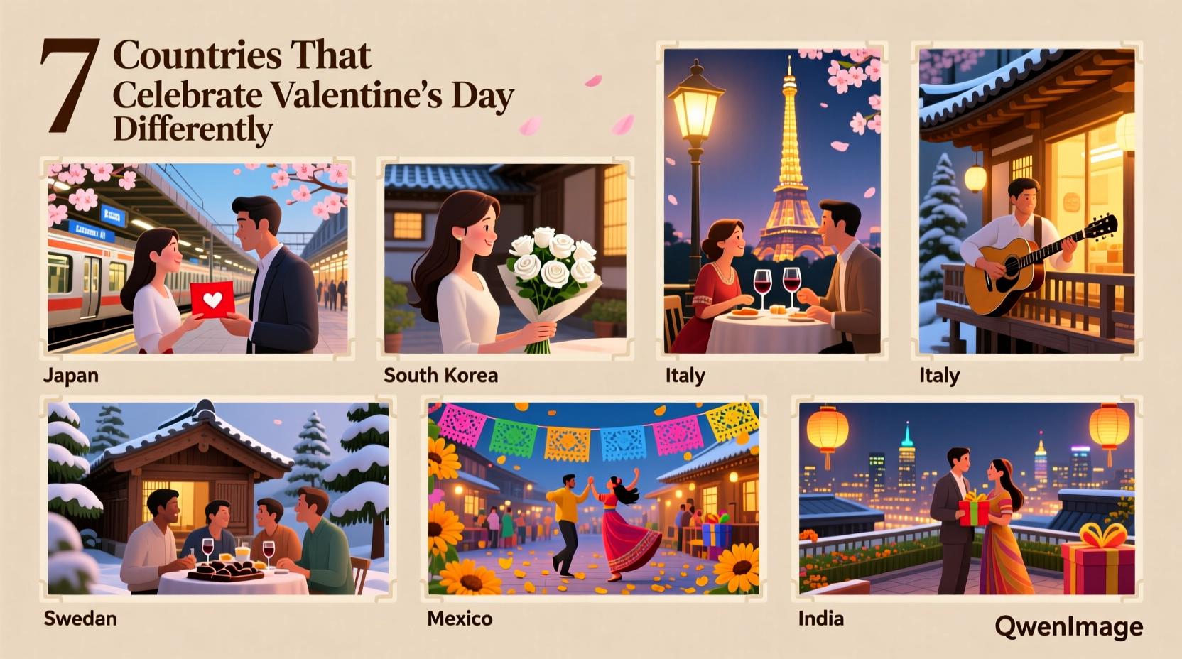 what other 7 countries celebrate valentines day