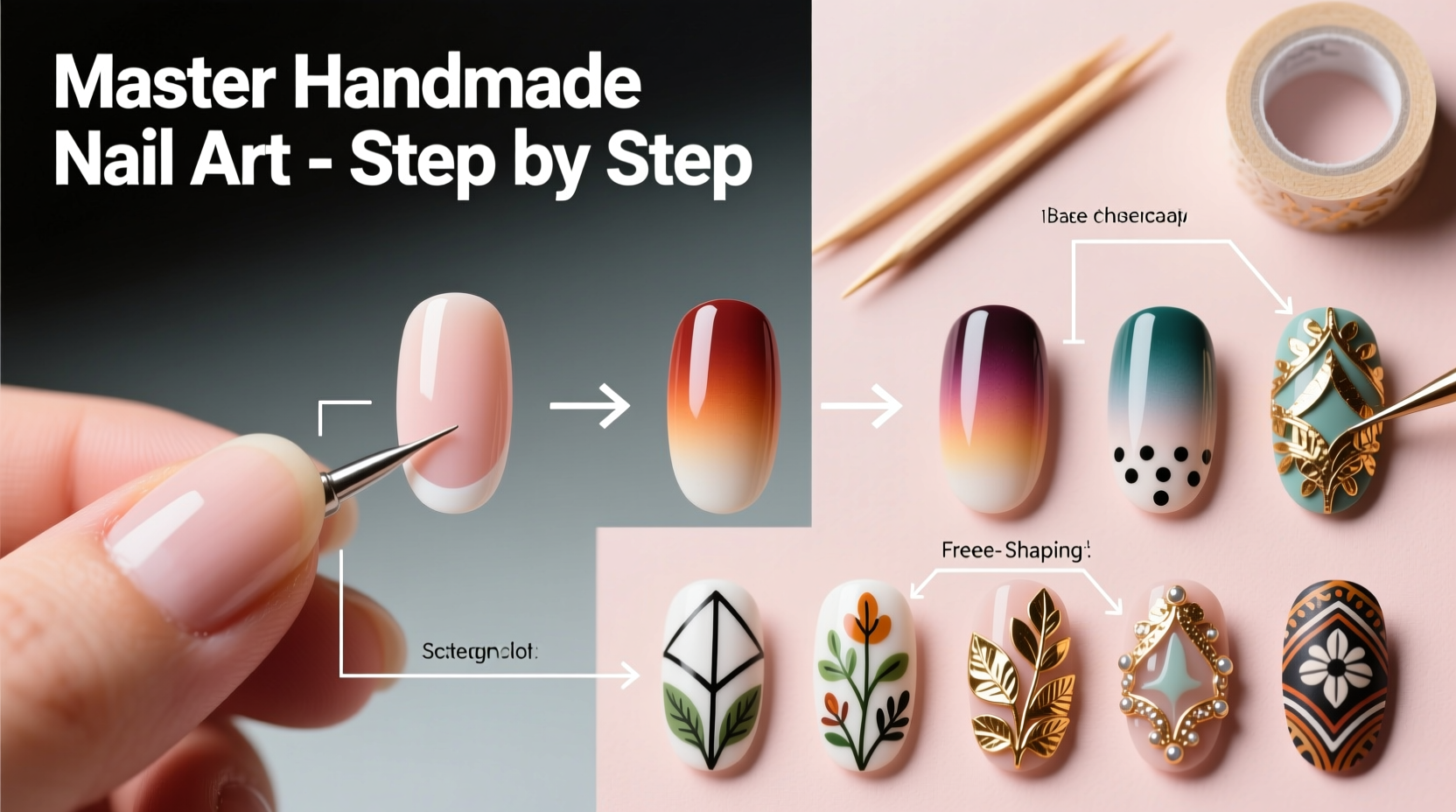 step by step guide to mastering handmade nail art creative tips and techniques for unique designs
