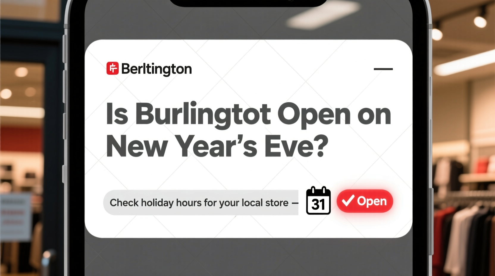 is burlington open on new years eve