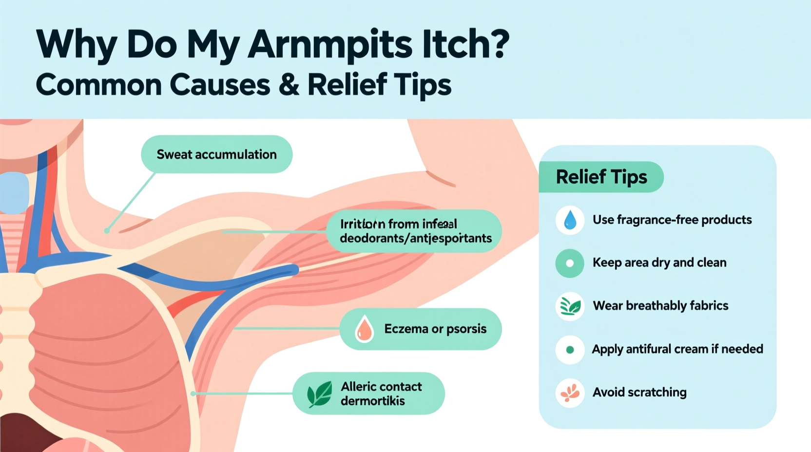 why do my armpits itch common causes relief tips