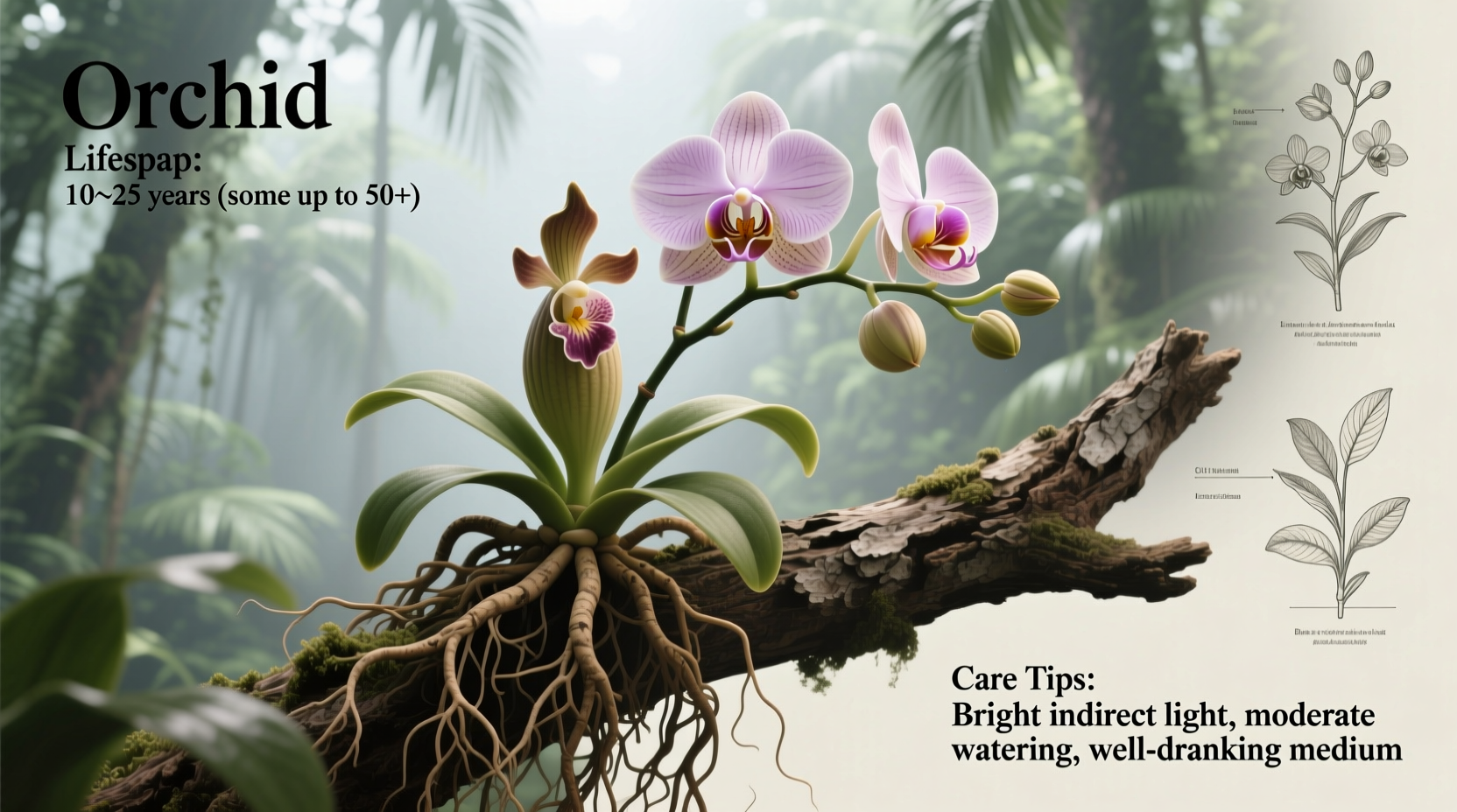 how long can orchids live