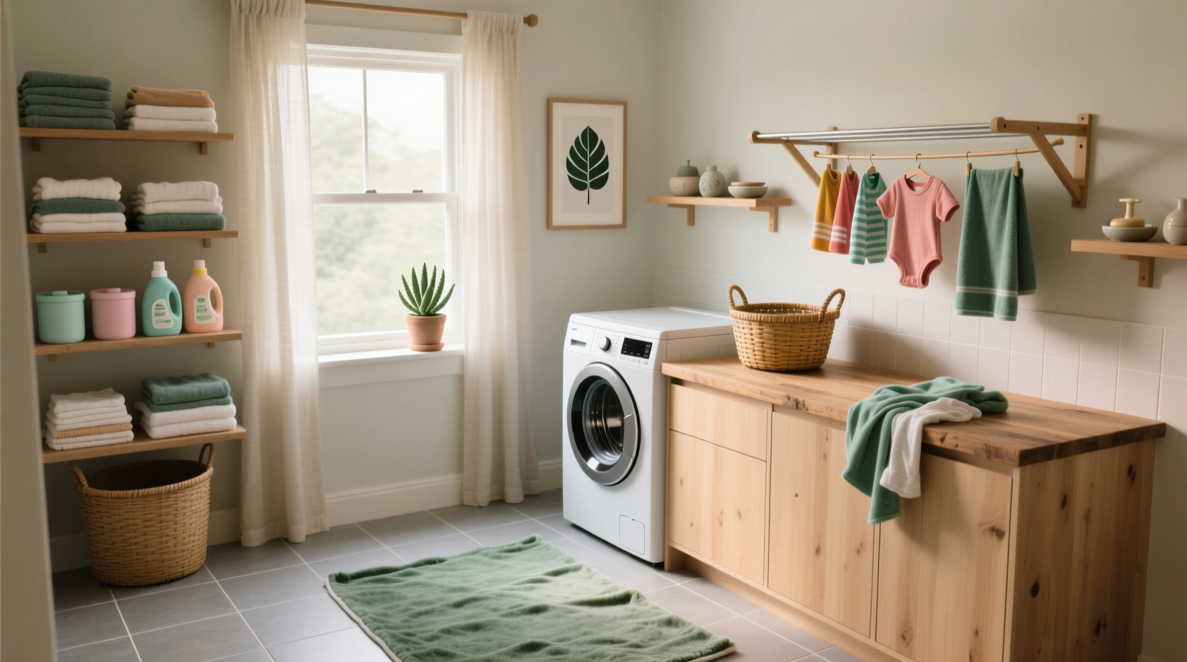 how to create a more welcoming laundry area because yo
