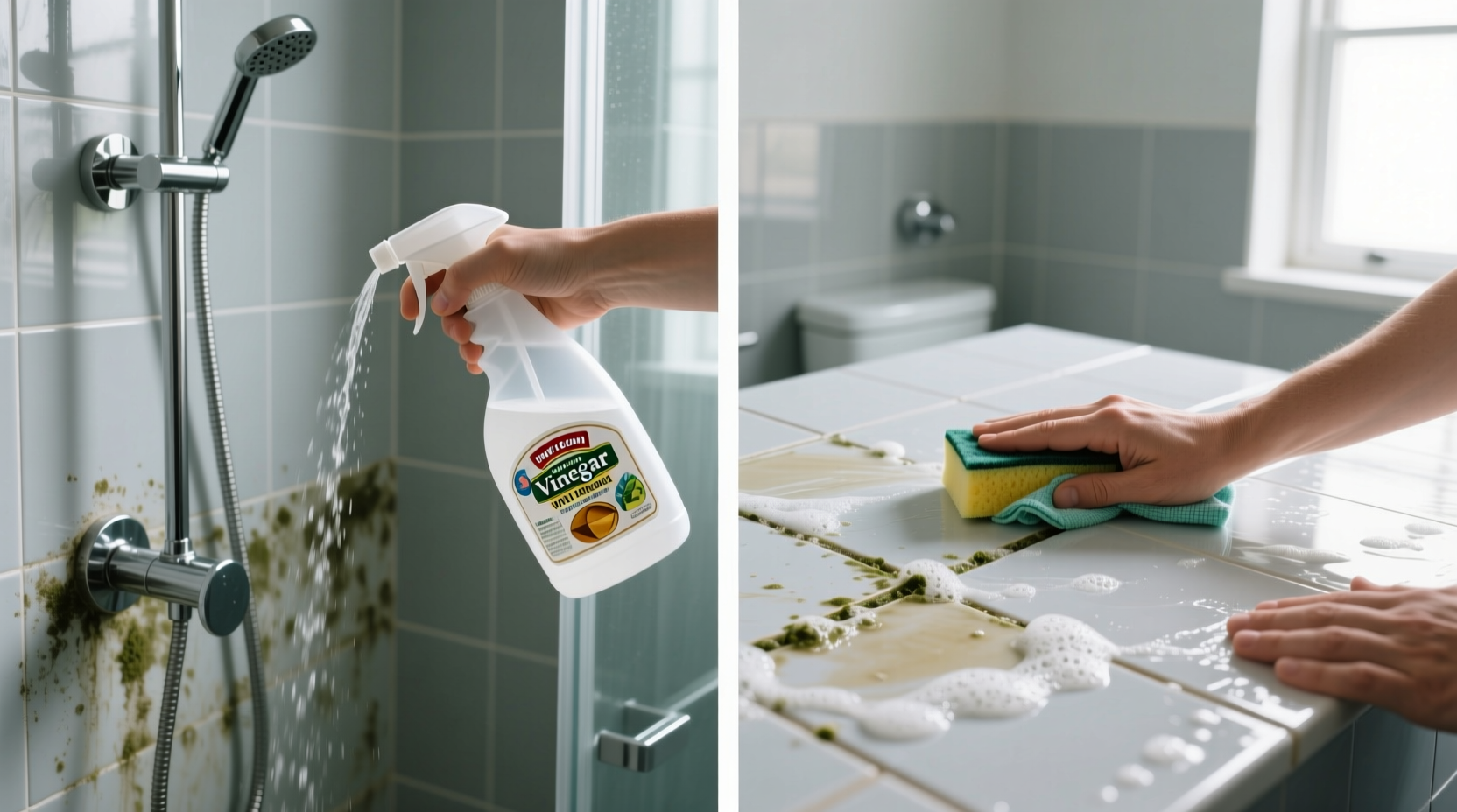 how to clean a shower with vinegar