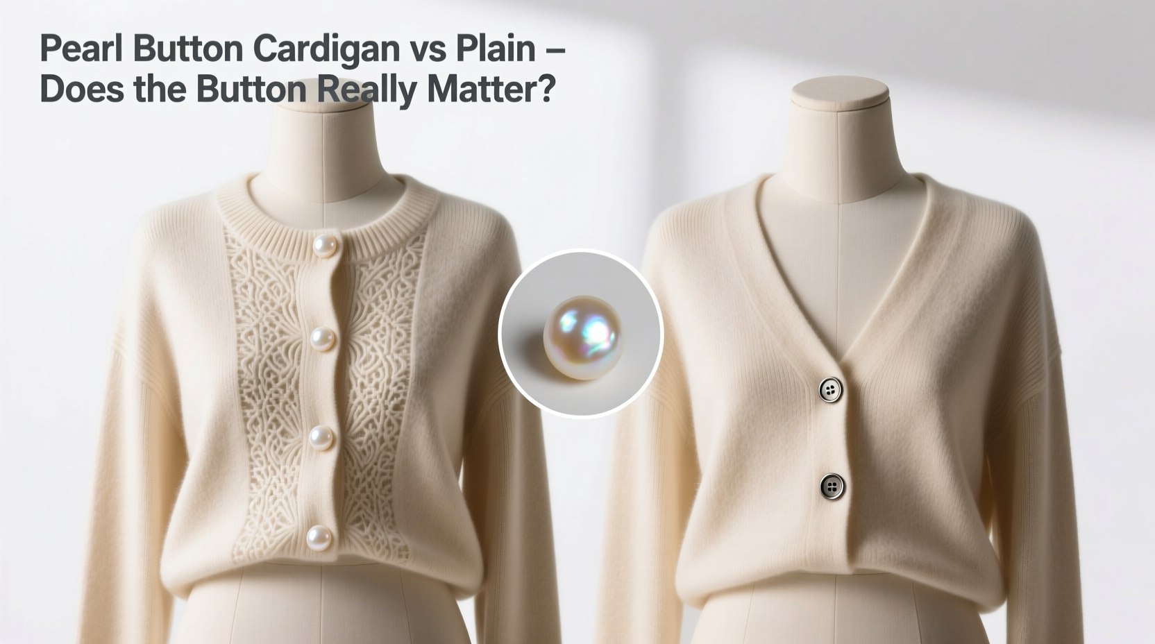 pearl button cardigan vs plain does the type of button really matter
