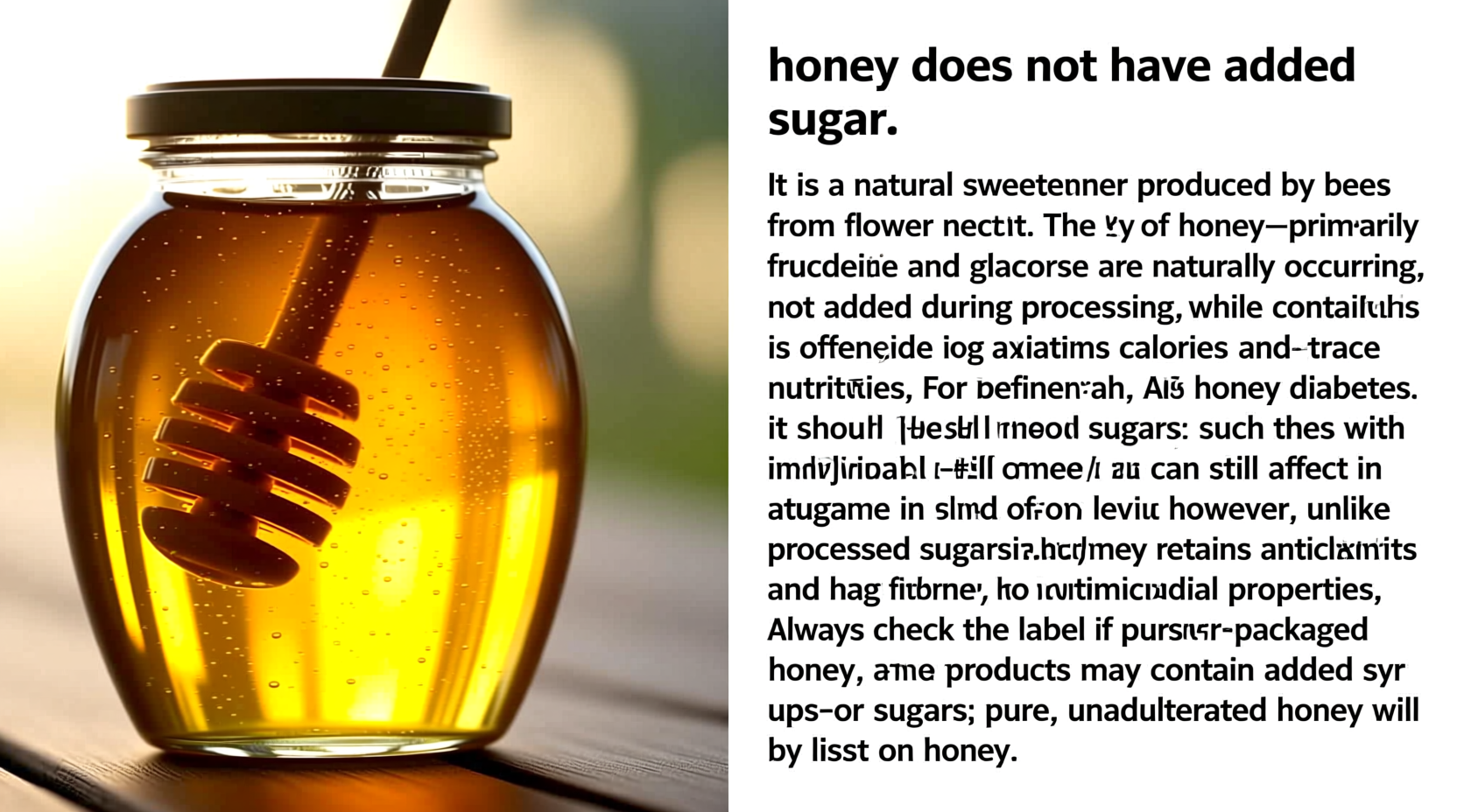 does honey have added sugar