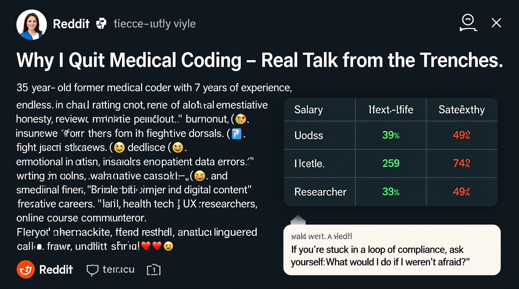 why i quit medical coding reddit experiences career alternatives