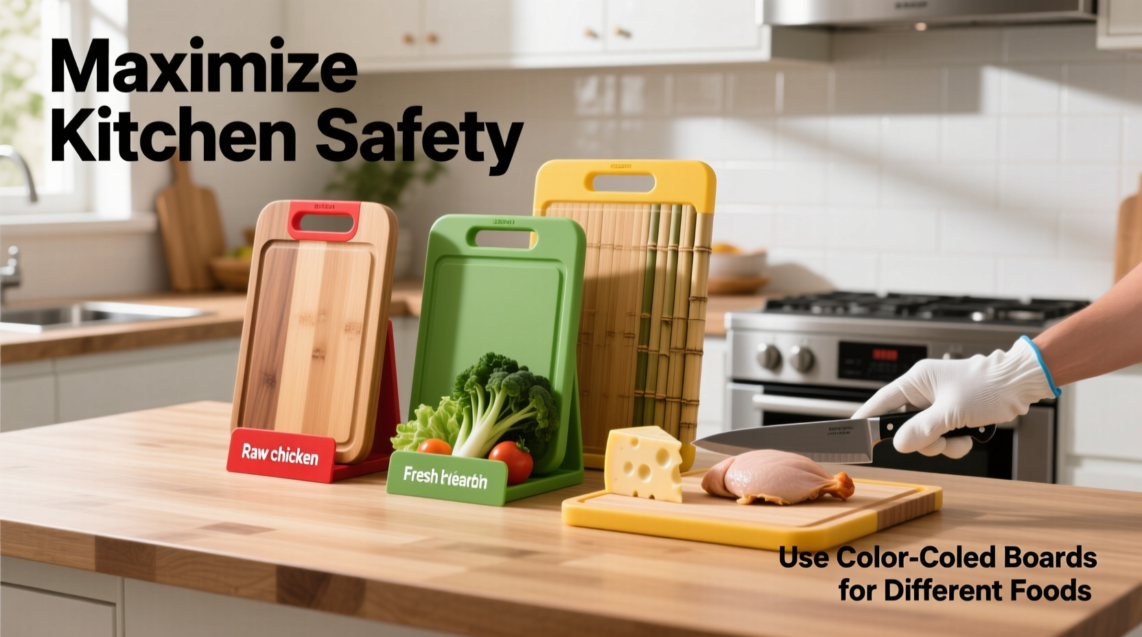 maximize kitchen safety expert tips for using cutting boards with different foods