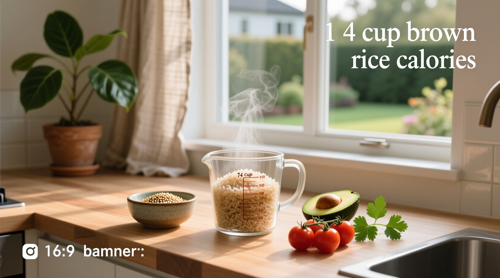 1/4 cup brown rice calories cooked vs uncooked