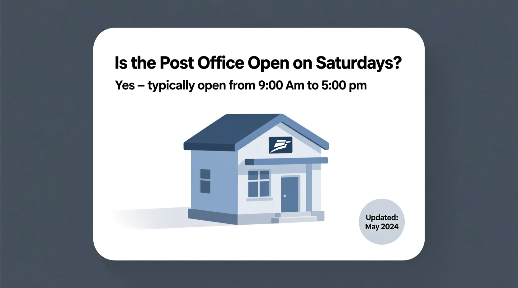 is post office open on saturdays