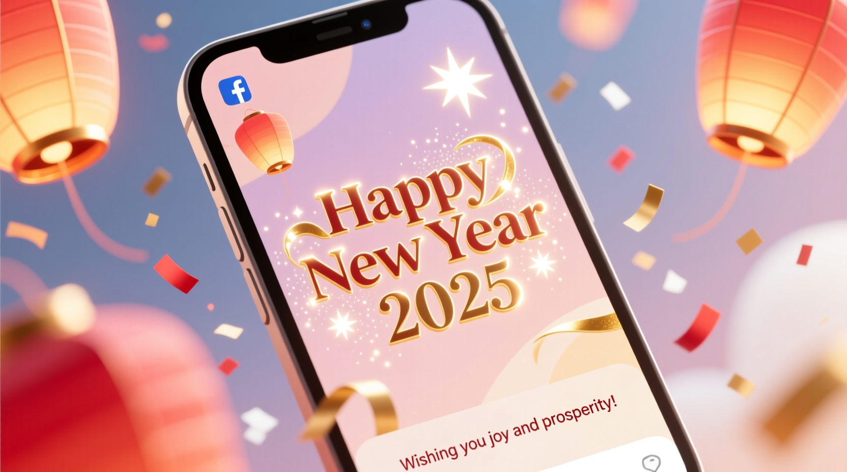 how to wish happy new year on facebook
