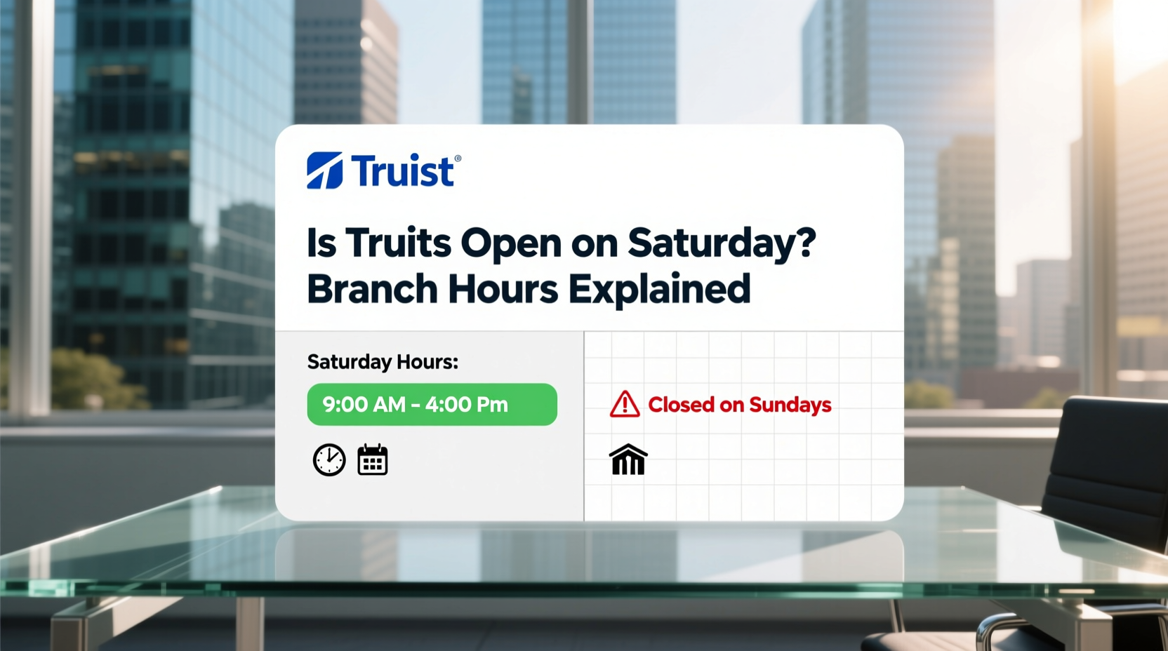 is truist open on saturday