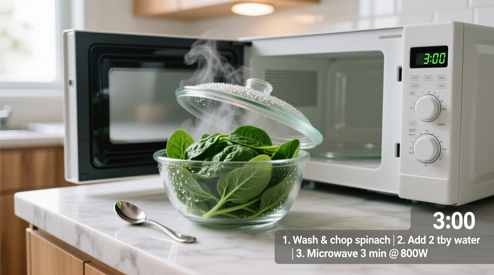 Microwave Spinach Steaming: 3-Minute Perfect Results