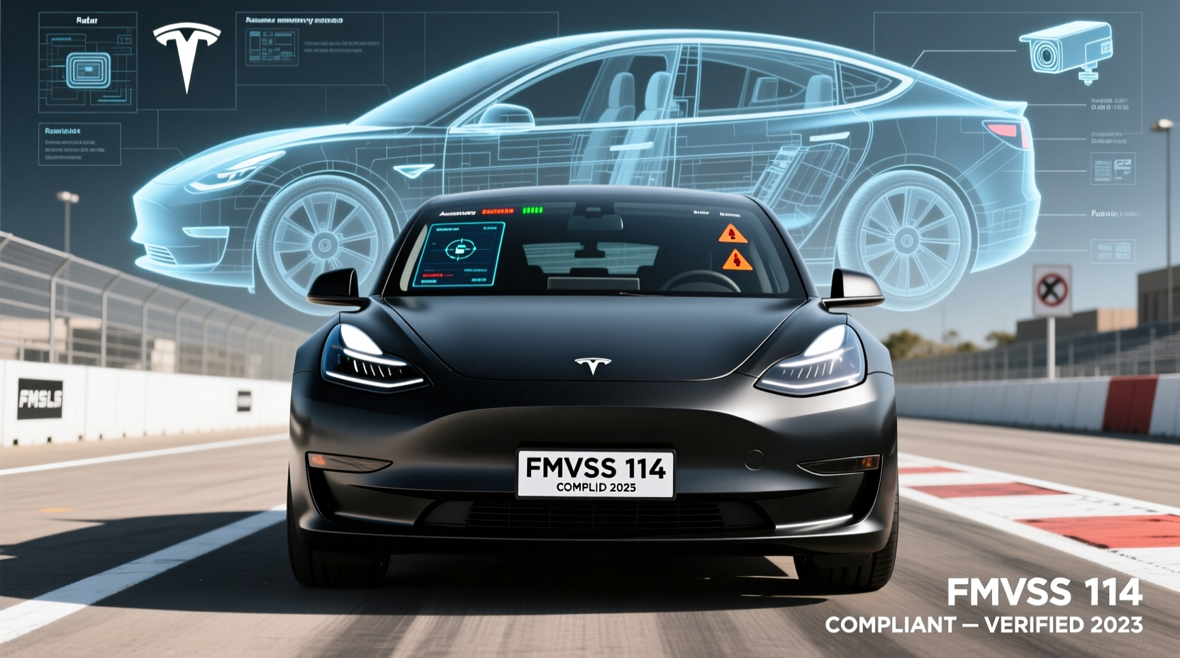 fmvss 114 compliance 2025 model3