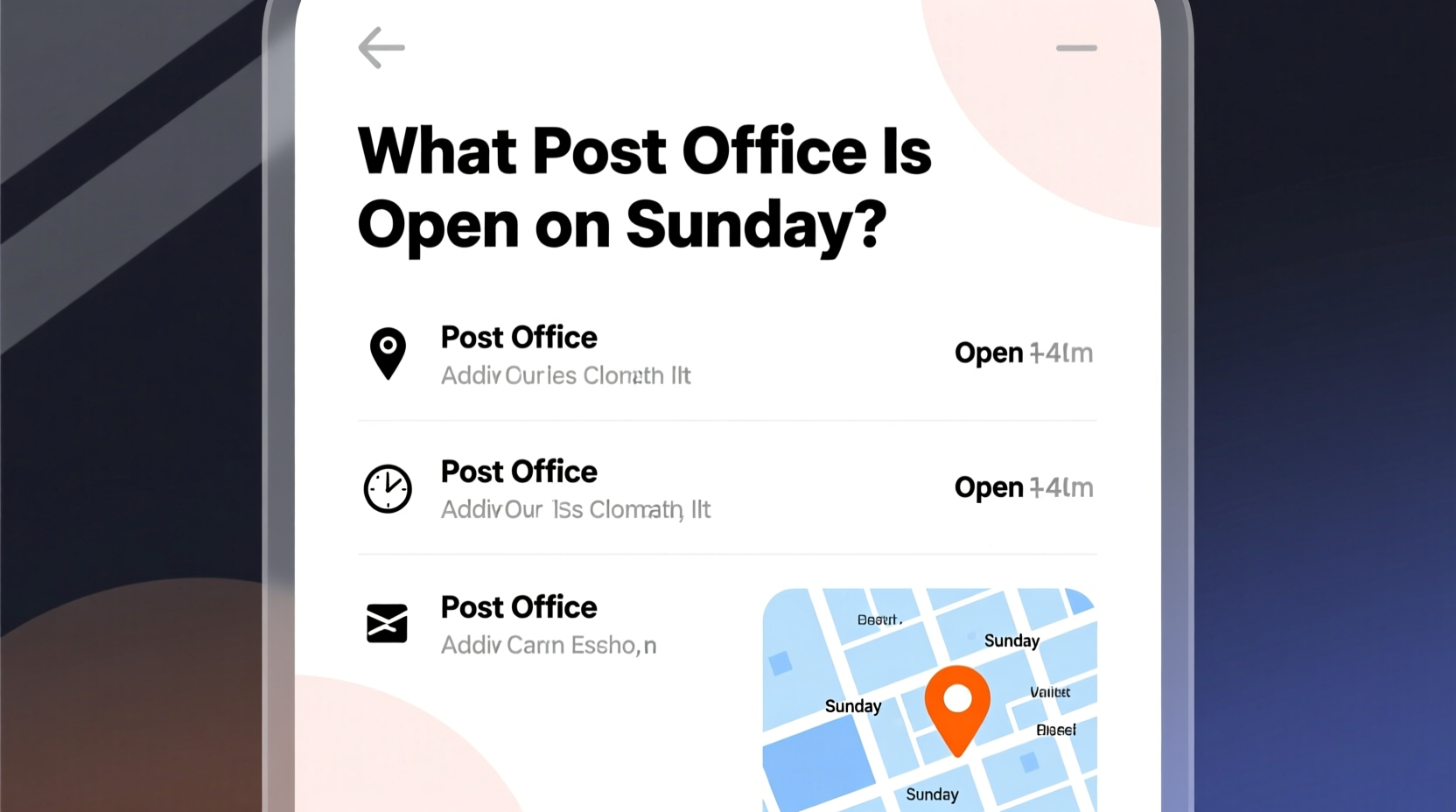 what post office is open on sunday